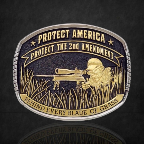 Montana Silversmiths Other - Montana Silversmiths Chris Kyle Protect 2nd Amendment Buckle‎ Retail $55 ~ NEW